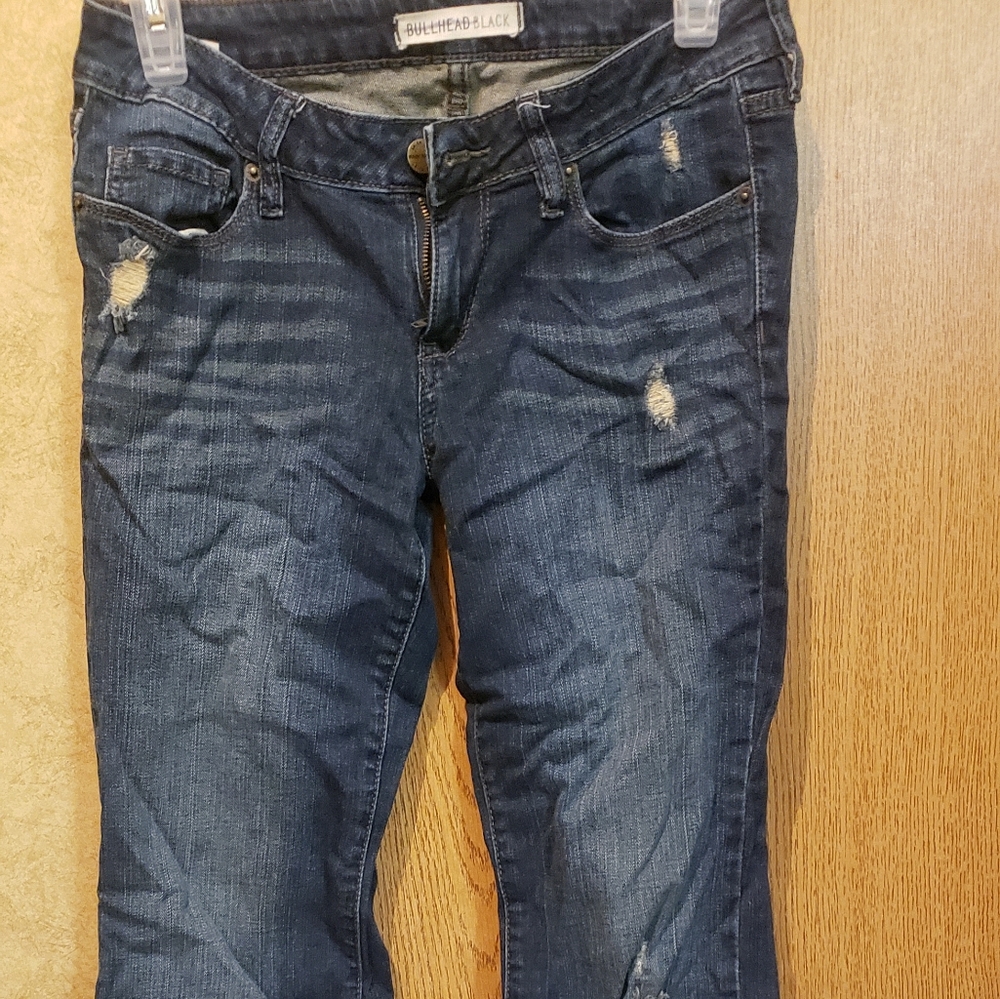 Bullhead dark blue jeans, boot cut size 5 long